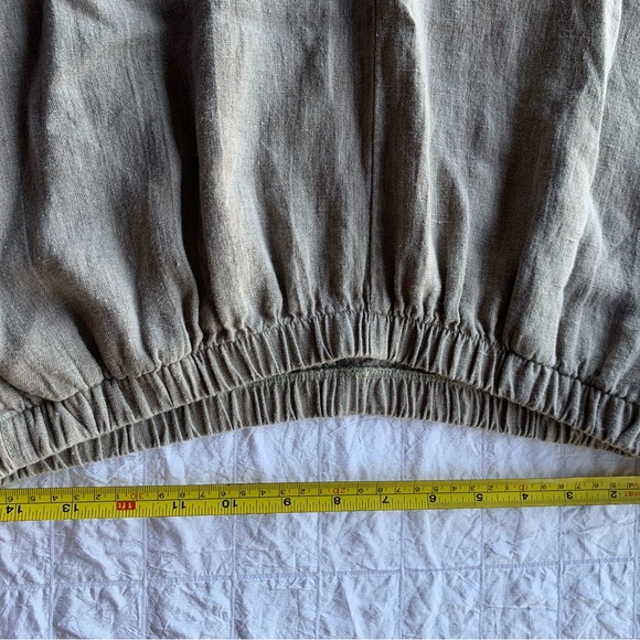 Flax Natural Sociable Flood Wide Leg Linen Pants Large - Picture 11 of 16